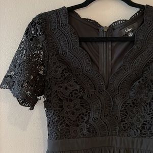 Lulus Crochet Top Mini Swing dress Small
